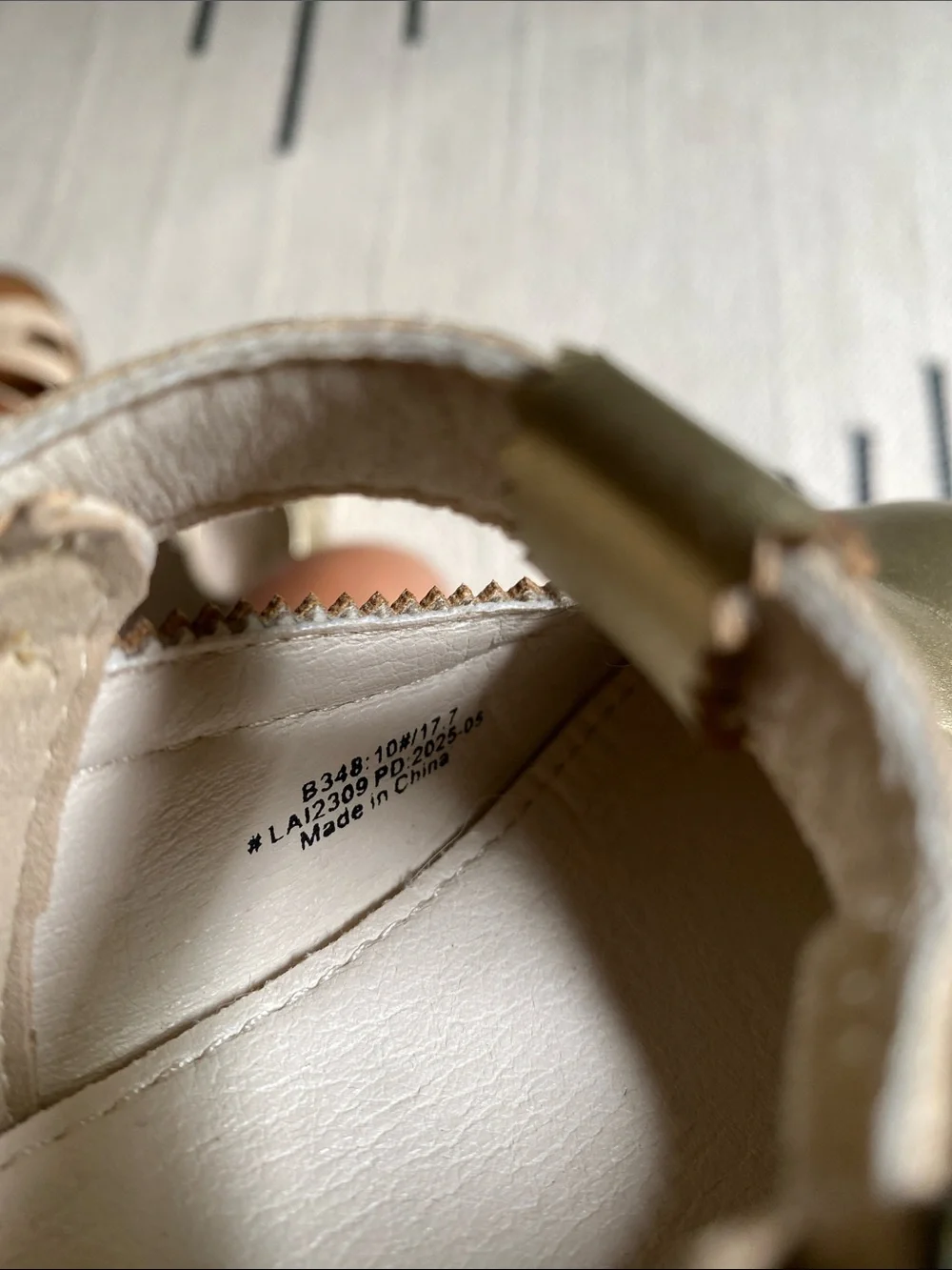 Felix & Flora Girls' Gold Mary Jane Shoes